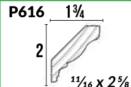 P616 · Crown — Moulding Profiles catalog reference