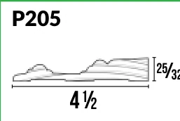 P205 · Base — Moulding Profiles catalog reference